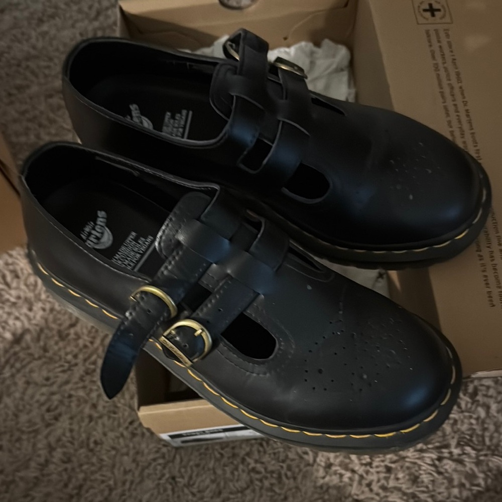 Dr. Martens Black Vegan 2 strap Mary Jane